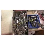 2 boxes misc flatware kitchen