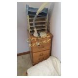 2 drawer file cabinet with key light and file