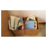 2 Boxes misc towels, hot pads, placemats and more