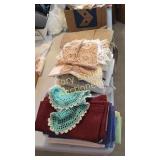 Lot of misc doilies and linens Office