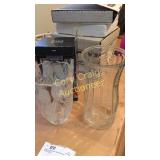 Hand Cut 24% Lead Crystal, Two Vases, Plastic