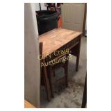 Wood Ironing board and kids desk with chair