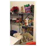 2 Metal Shelves With Misc IN THE GARAGE