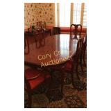 American Drew Cherry Dining Table with 6 Chairs