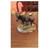Moose Decanter With Broken Antler