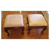 2 Stanley Furniture Ottomans, one cushion with