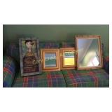 3 Wall Mirrors 1 Metal Wall Art