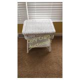 White Whicker Table