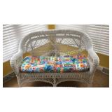 Wicker Love Seat with Cushion