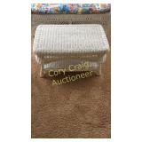 White Whicker Coffee Table
