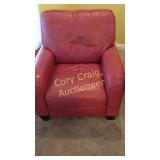 American Leather Studio Red Leather Recliner