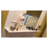 Lot of misc decor on mantel