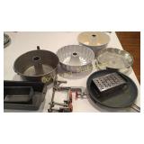 Group of Kitchen Items, bundt pans, Apple peeler,