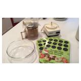 Pyrex Casserole, Scalloped cookie Sheets and