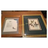 2 Pictures, floral and High Flight Poem Basement