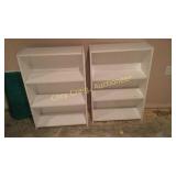 2 White 2 Shelf Bookshelves