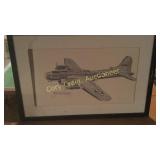 Hand Drawn Picture Of B-17 Flying Fortress
