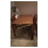 Dinning Table 4 Chairs 50" Without leaf 60" With