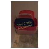 Group of totes. Basement