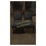 Antique Padded Back and Bottom Chairs