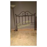 Floor Lamp and Metal Full Size Headboard Basement