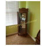 China cabinet mirror back glass shelves 19" x 16"
