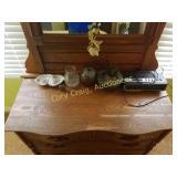 Radio, Artificial Flower With Fish Rock, Vases,