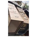(2) 4 Door File Cabinets
