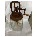 Clear Glass Butter Churn