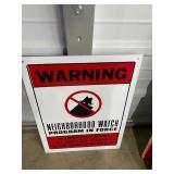 Warning 18"x 13
