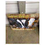 Cow sign 16" x 12 1/2"
