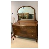 Antique Dress With Mirror 50" x 22" 34" w/o Mirror