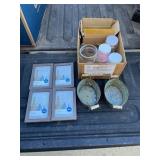 4-4x6 frames, Wedding sand, Jars, mini Buckets