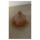 Carnival Glass Covered Dish