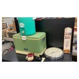 Thermos Cooler, Covey Water Jug, Clock,