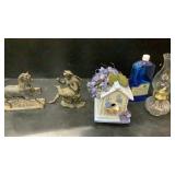 Oil Lamp, Bird House, Statues