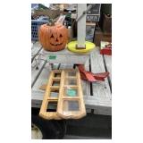 Bench, Pumpkin, Bird Feeder, Picture Frames