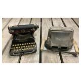 Vintage Toaster and Corona Type Writer