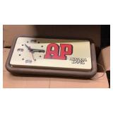 AP Mufflers & Pipes Clock Sign Lights Up and
