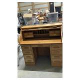 Oak Roll Top Desk 49" W x 24" D x 45" T MUST HAVE