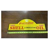 Shell Lubricating Oil Cast Iron Sign