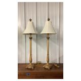 Pair of Table Lamps Approximately 34" T
