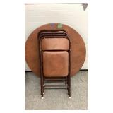 Round Card Table and 4 Chairs