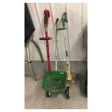 Lawn Seeder, (2) Weed Eaters One electric one