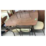 Retro Dining Table 8 Chair 2 Leaves