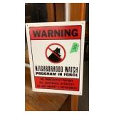 Warning Neighbourhood Watch Sign