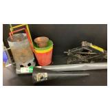 Car Jack, Funnel, Planters, Screen, Charcoal