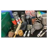 Coffee Cups, Plastic Canisters, Etc