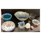 Blue Glass, Ceramic Bowl, Etc