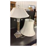 Marble Glass Table Lamp with Extra Shade